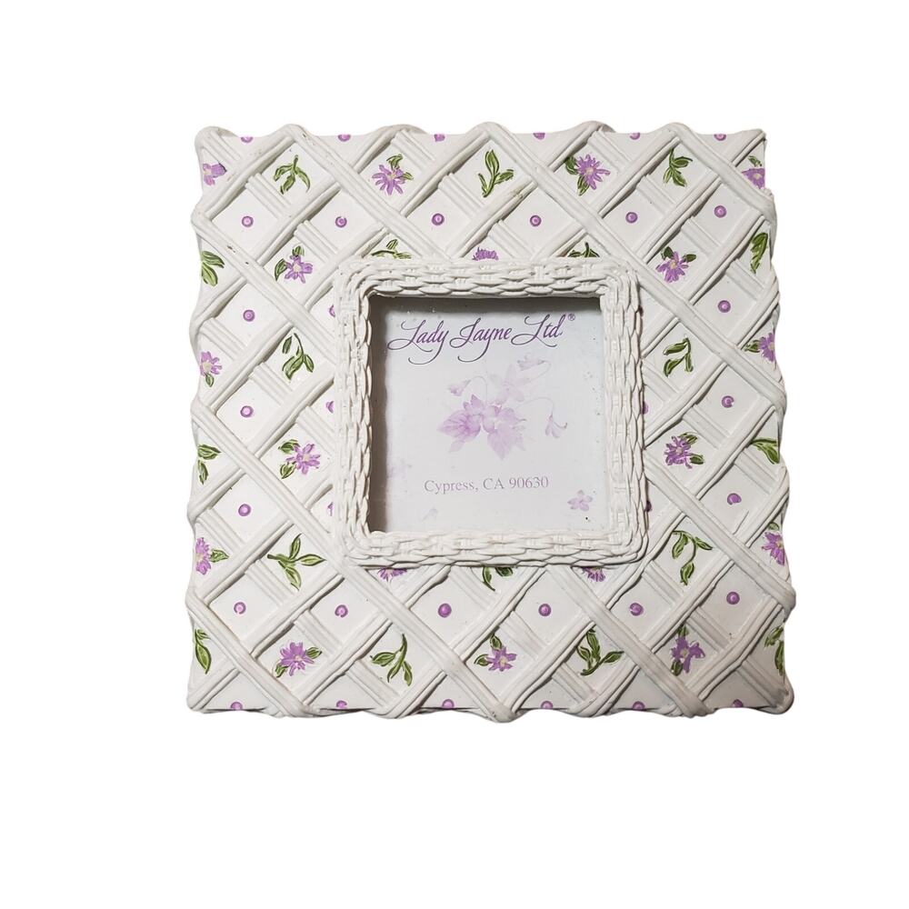 Lady Jayne Ltd 4"x4" Picture Photo Frame #8679 Wicker Veiw Window 2"x2" Size